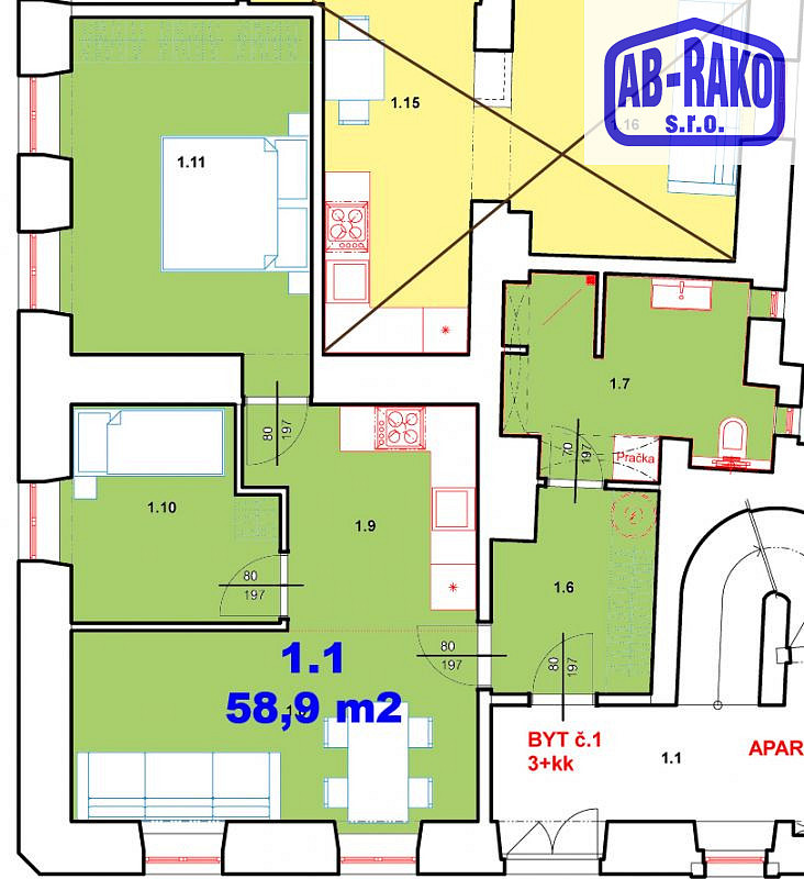 Prodej bytu 3+kk 58 m² – fotografie 2