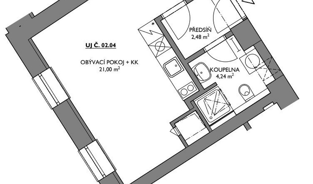 Pronájem bytu 1+kk 27 m², Brno – náhled fotky 5