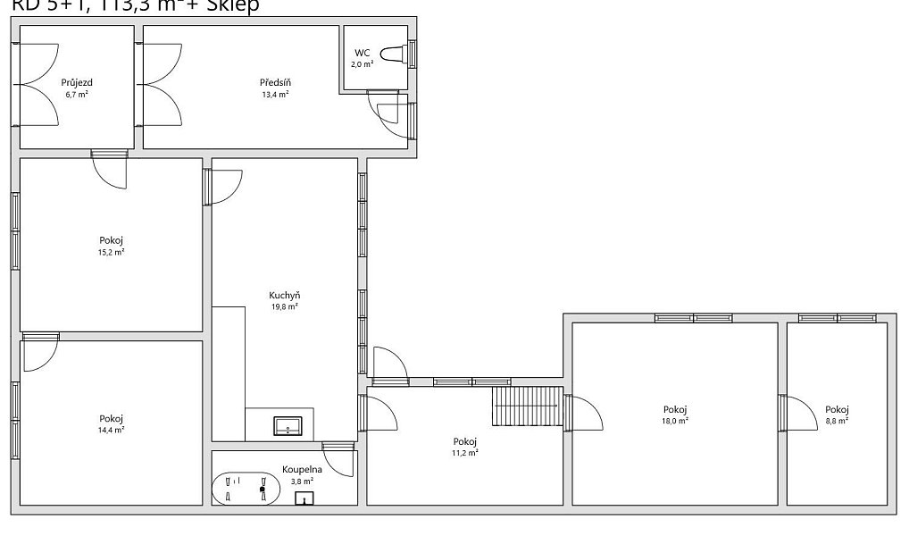 Prodej domu 239 m² s pozemkem 385 m², Dub nad Moravou – náhled fotky 28