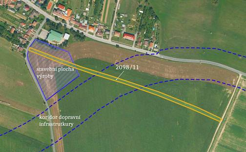 Prodej komerčního pozemku 5 761 m², Předín, okres Třebíč