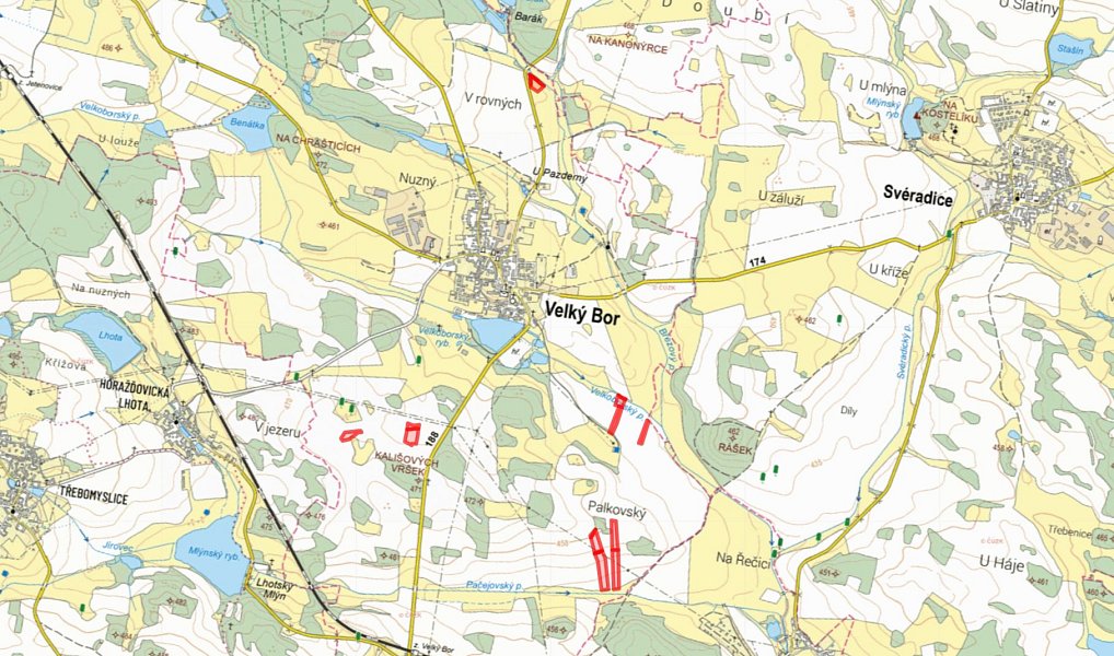 Prodej pole 41 758 m², Velký Bor – náhled fotky 5