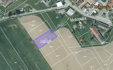 Prodej stavebního pozemku 919 m², Mokrouše, okres Plzeň-město