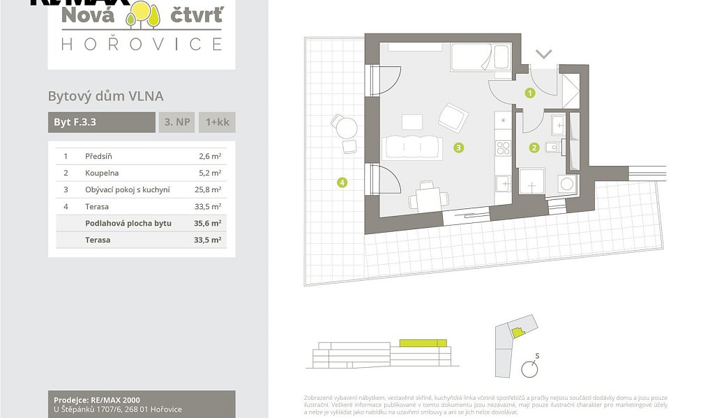 Prodej bytu 1+kk 36 m², Hořovice – náhled fotky 2
