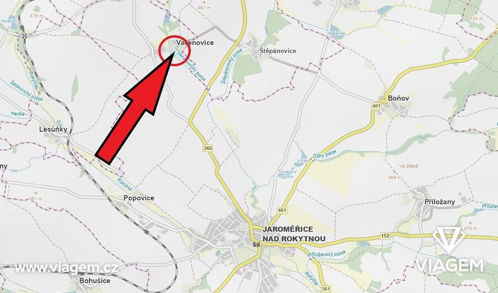 Prodej pole 652 m², Jaroměřice nad Rokytnou – náhled fotky 3
