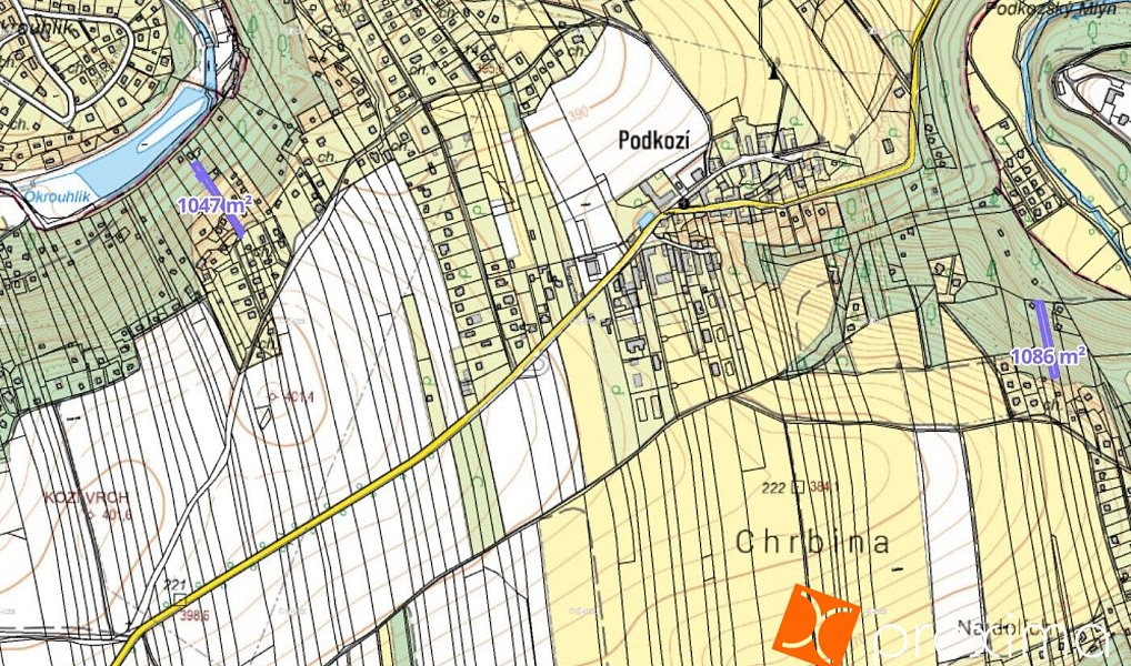 Prodej lesa 533 m², Chyňava – náhled fotky 3