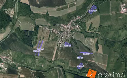Prodej pole 24 591 m², Částkov, okres Uherské Hradiště