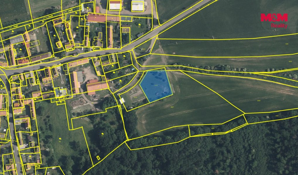 Prodej stavebního pozemku 1 849 m², Hřivice – náhled fotky 2