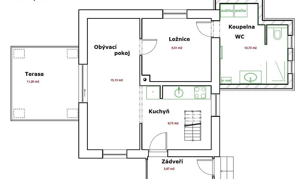 Prodej domu 113 m² s pozemkem 411 m², Velké Březno – náhled fotky 28