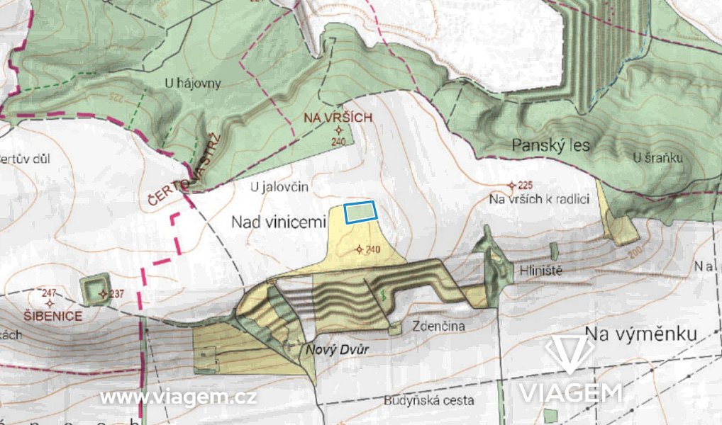 Prodej pole 502 m², Cítov – náhled fotky 3