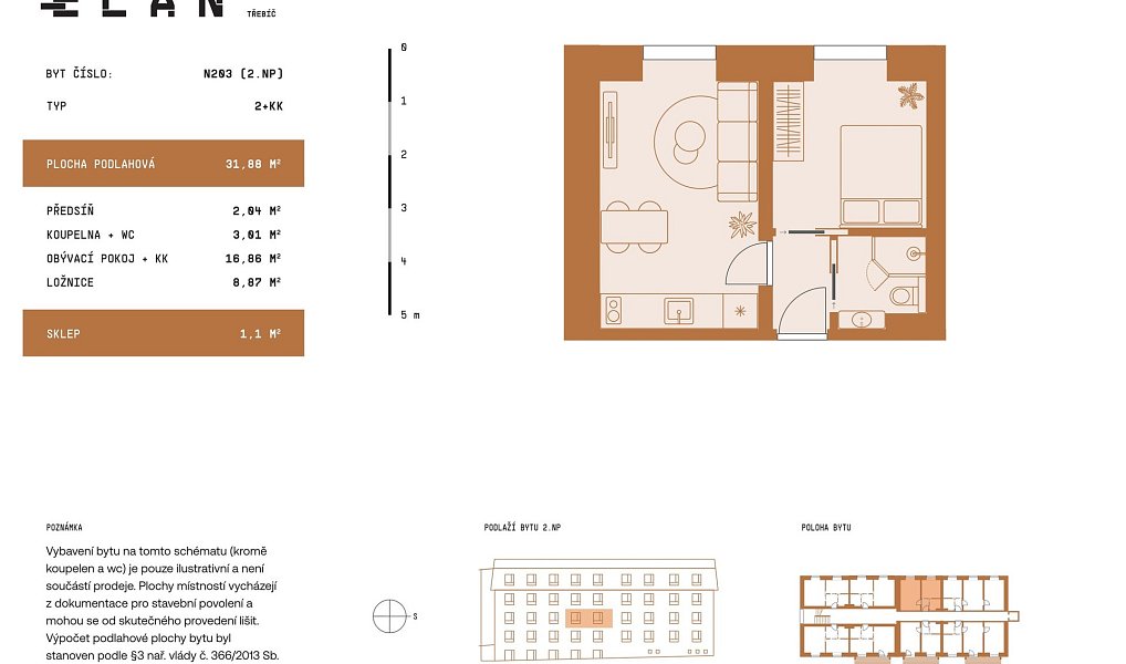 Prodej bytu 2+kk 31 m², Třebíč – náhled fotky 4