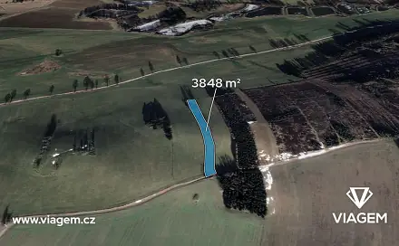 Prodej pole 641 m², Kunžak, okres Jindřichův Hradec