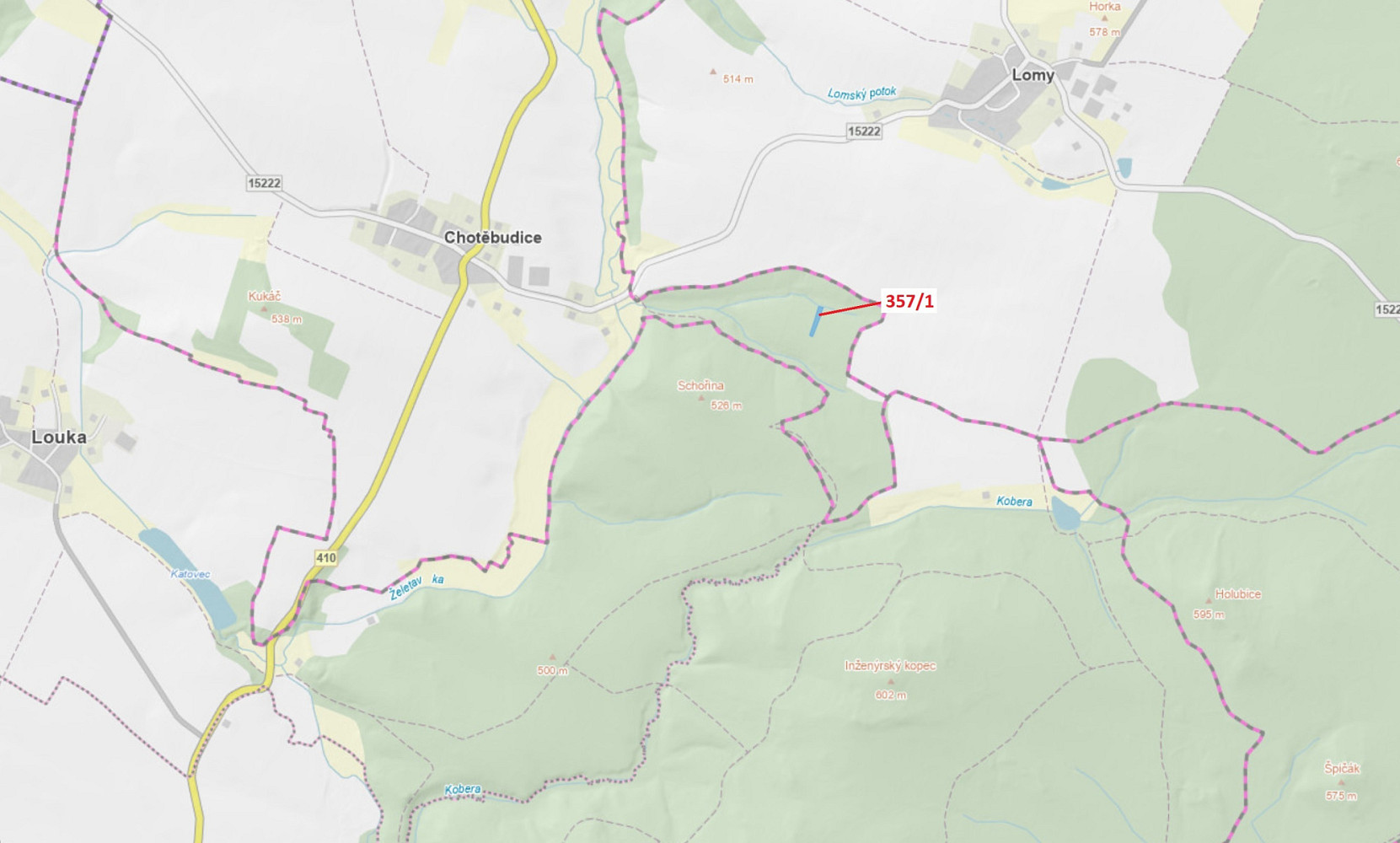 Dražba lesa 1 670 m²