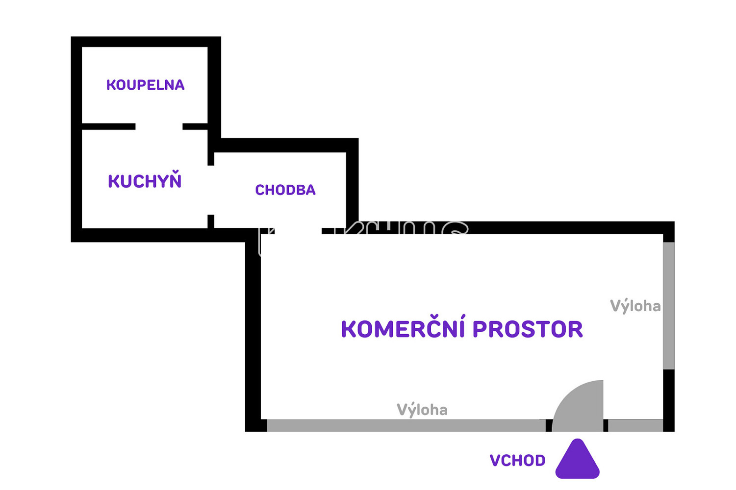 Pronájem obchodních prostor 53 m² — photo 2