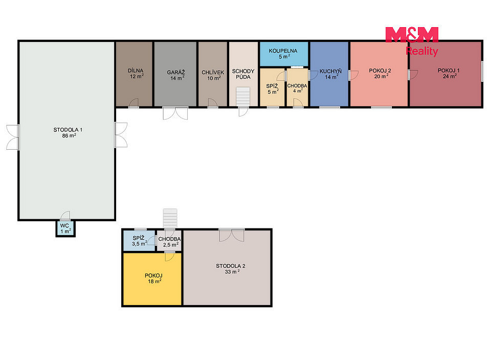 Prodej domu 156 m² s pozemkem 2 031 m²