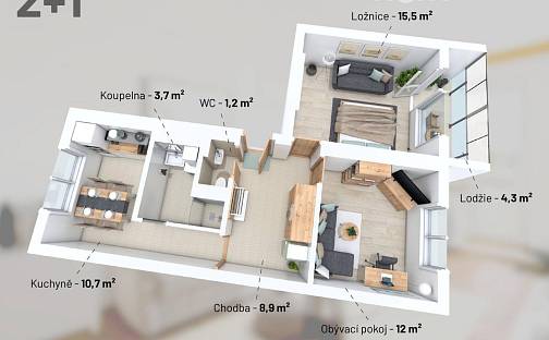 Prodej bytu 2+1 56 m², Srázná, Žďár nad Sázavou - Žďár nad Sázavou 2