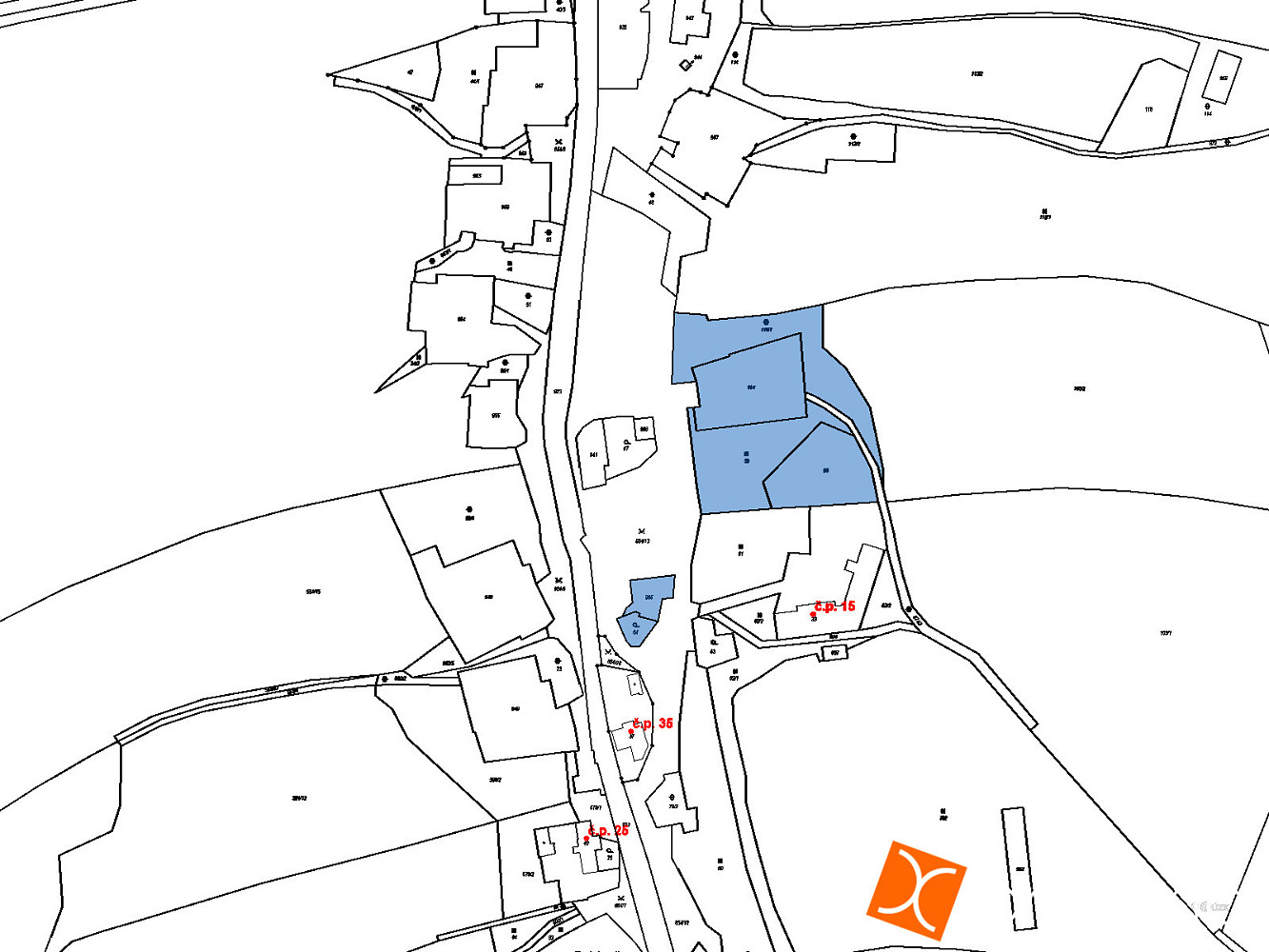 Prodej stavebního pozemku 3 164 m² – pohled 2
