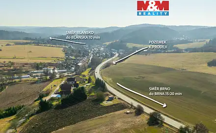 Prodej komerčního pozemku 4 491 m², Šebrov-Kateřina - Šebrov, okres Blansko