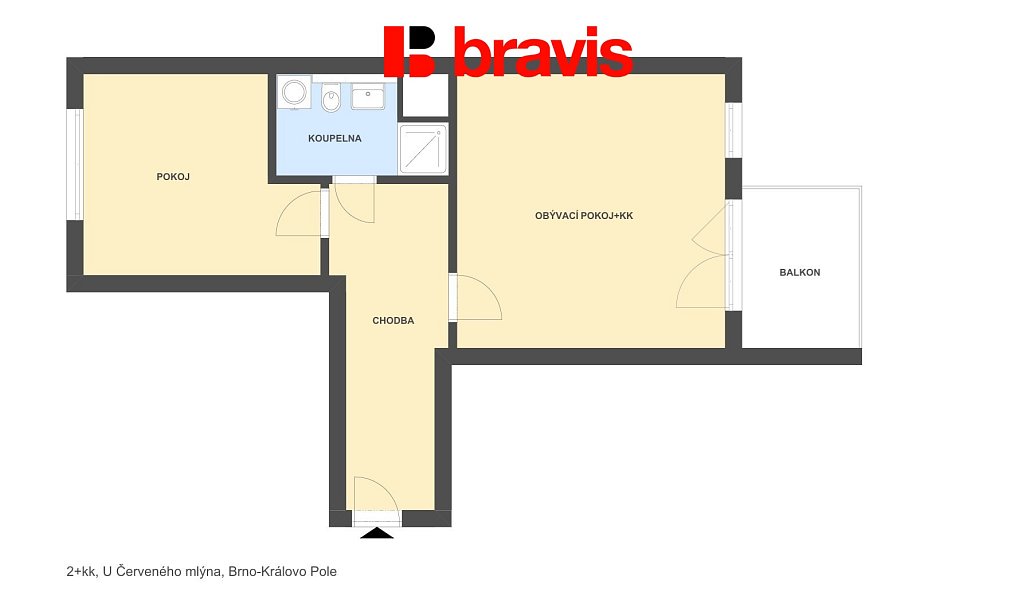 Pronájem bytu 2+kk 54 m², Brno – náhled fotky 5