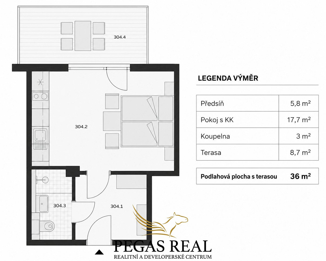 Prodej bytu 1+kk 28 m² – fotografie 4