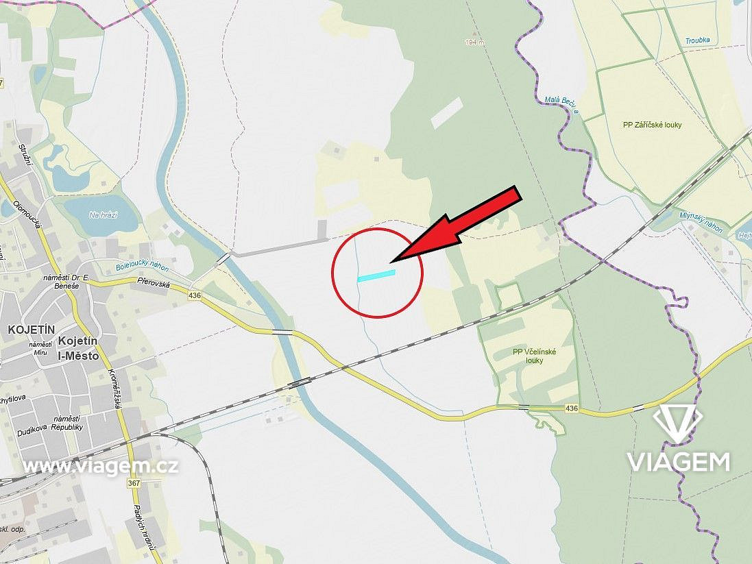Pole 5 769 m², Podíl 42 % o výměře 2 404 m² – pohled 4