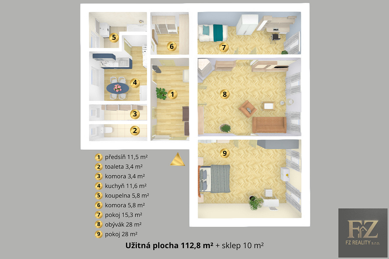 Prodej bytu 3+1 113 m² — photo 5