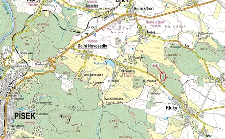 Dražba lesa 4 422 m², Kluky