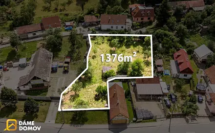 Prodej stavebního pozemku 1 376 m², Jestřabí, okres Zlín