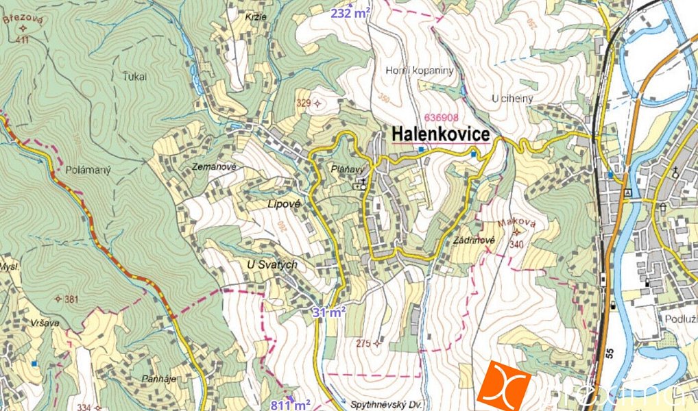 Prodej lesa 344 m², Halenkovice – náhled fotky 3