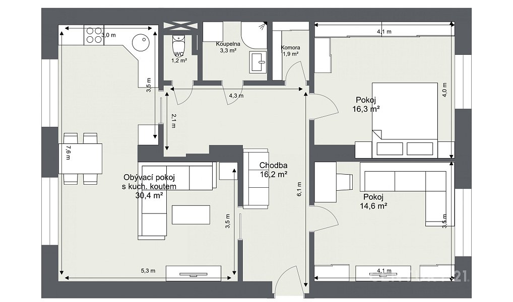Prodej bytu 3+1 84 m², Čáslav – náhled fotky 8