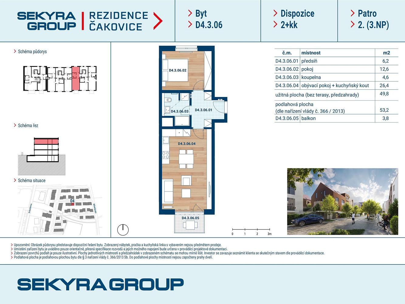 Prodej bytu 2+kk 50 m² - Ansicht 2