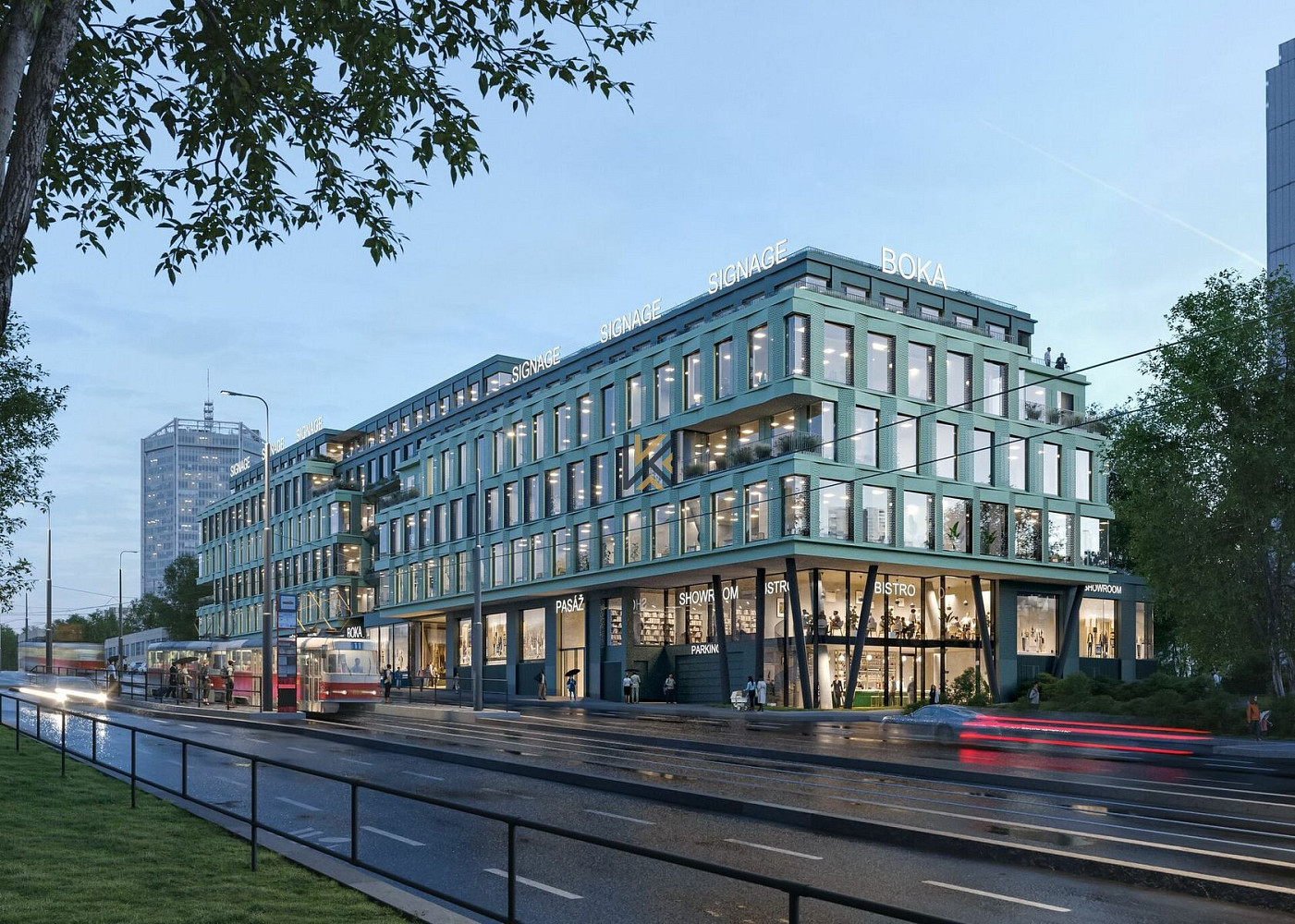 Pronájem kanceláře 1 200 m² + terasa, P4 Pankrác – pohled 3