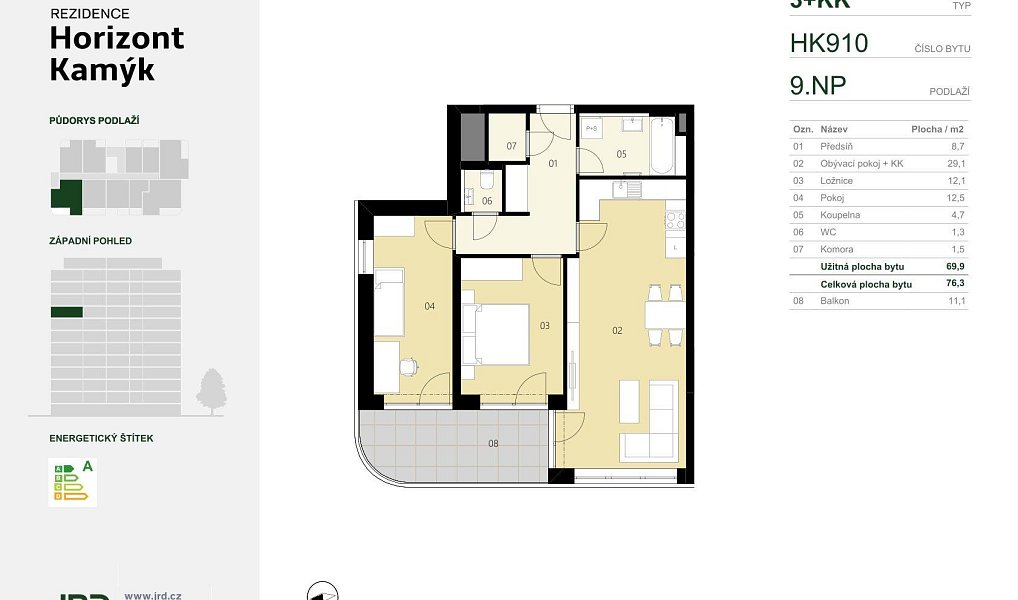 Prodej bytu 3+kk 76 m², Praha – náhled fotky 2