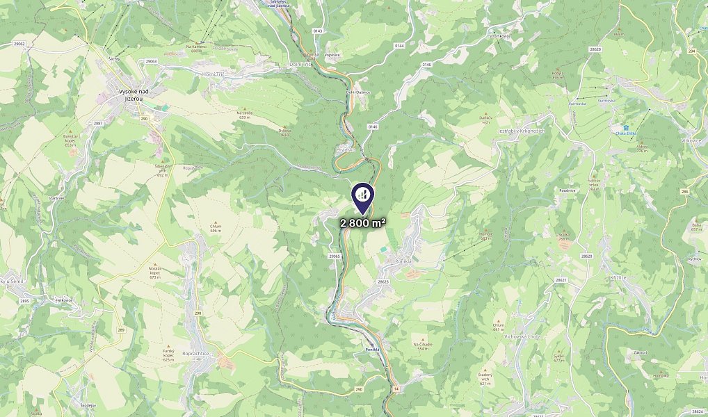 Prodej louky 2 800 m², Poniklá – náhled fotky 3