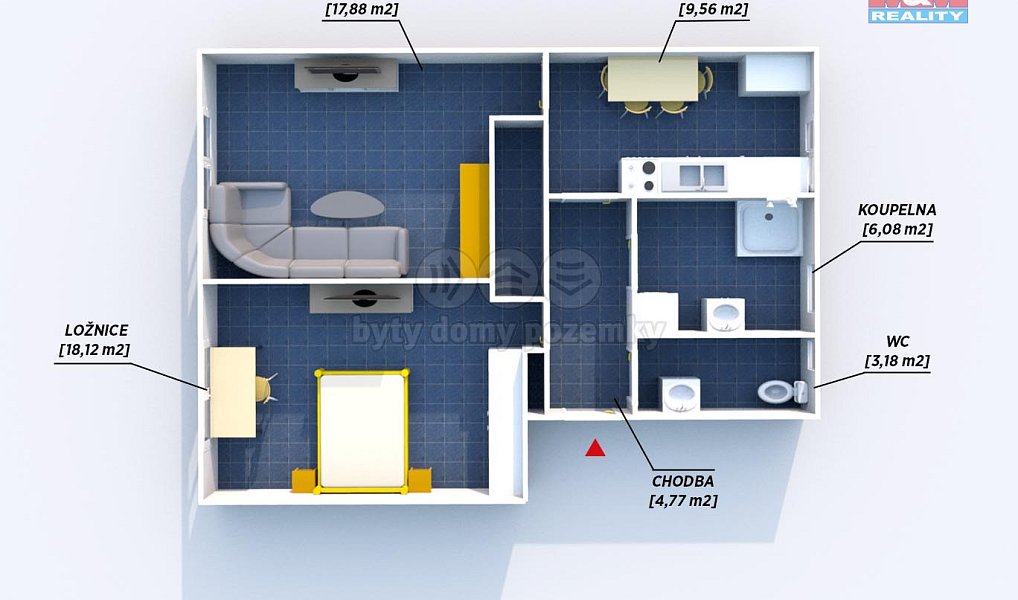 Prodej bytu 2+1 65 m², Poběžovice – náhled fotky 4