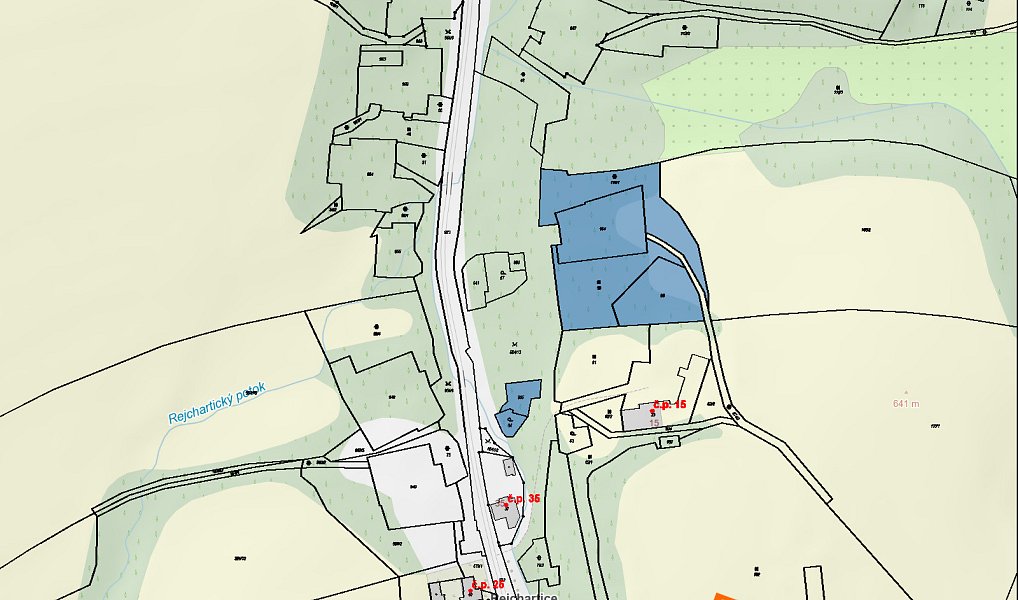 Prodej stavebního pozemku 3 164 m², Dvorce – náhled fotky 3