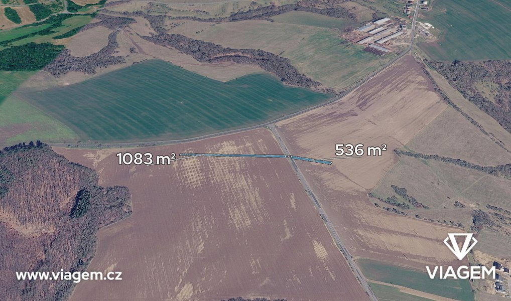 Prodej pole 1 011 m², Dobrkovice – fotka 1 z 5