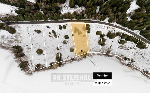 Prodej stavebního pozemku 2 107 m², Přední Výtoň, okres Český Krumlov