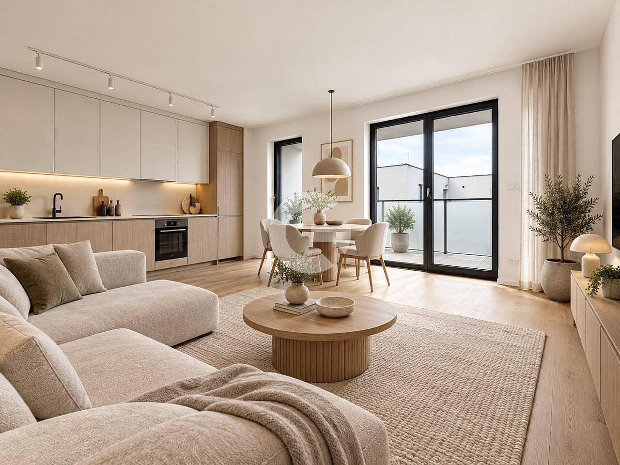 Prodej nového bytu 2+kk, 56 m² + lodžie 9 m², Zlín Prštné
