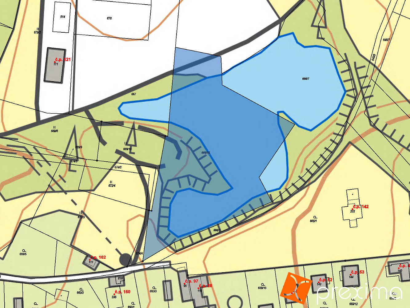 Prodej pozemku 4 212 m² – pohled 3
