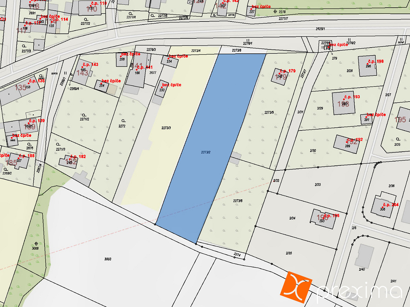 Prodej stavebního pozemku 212 m² – fotografie 3
