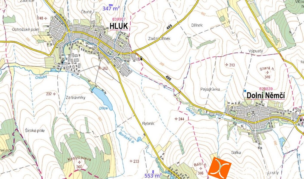 Prodej pole 206 m², Hluk – náhled fotky 3