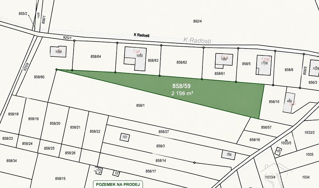 Prodej stavebního pozemku 2 196 m², Horní Jelení – náhled fotky 7