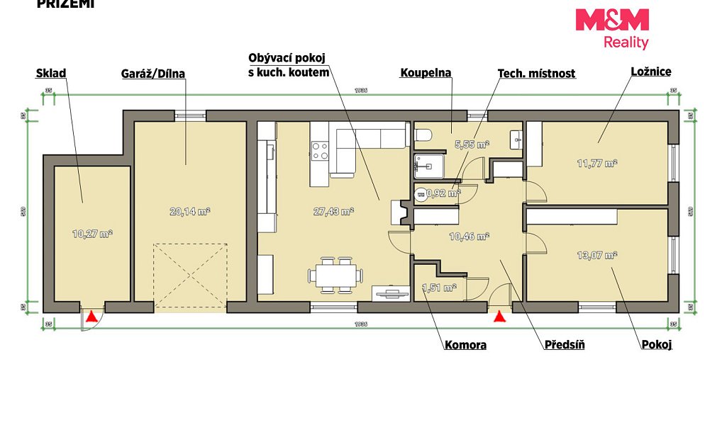 Prodej domu 71 m² s pozemkem 459 m², Kramolín – náhled fotky 4