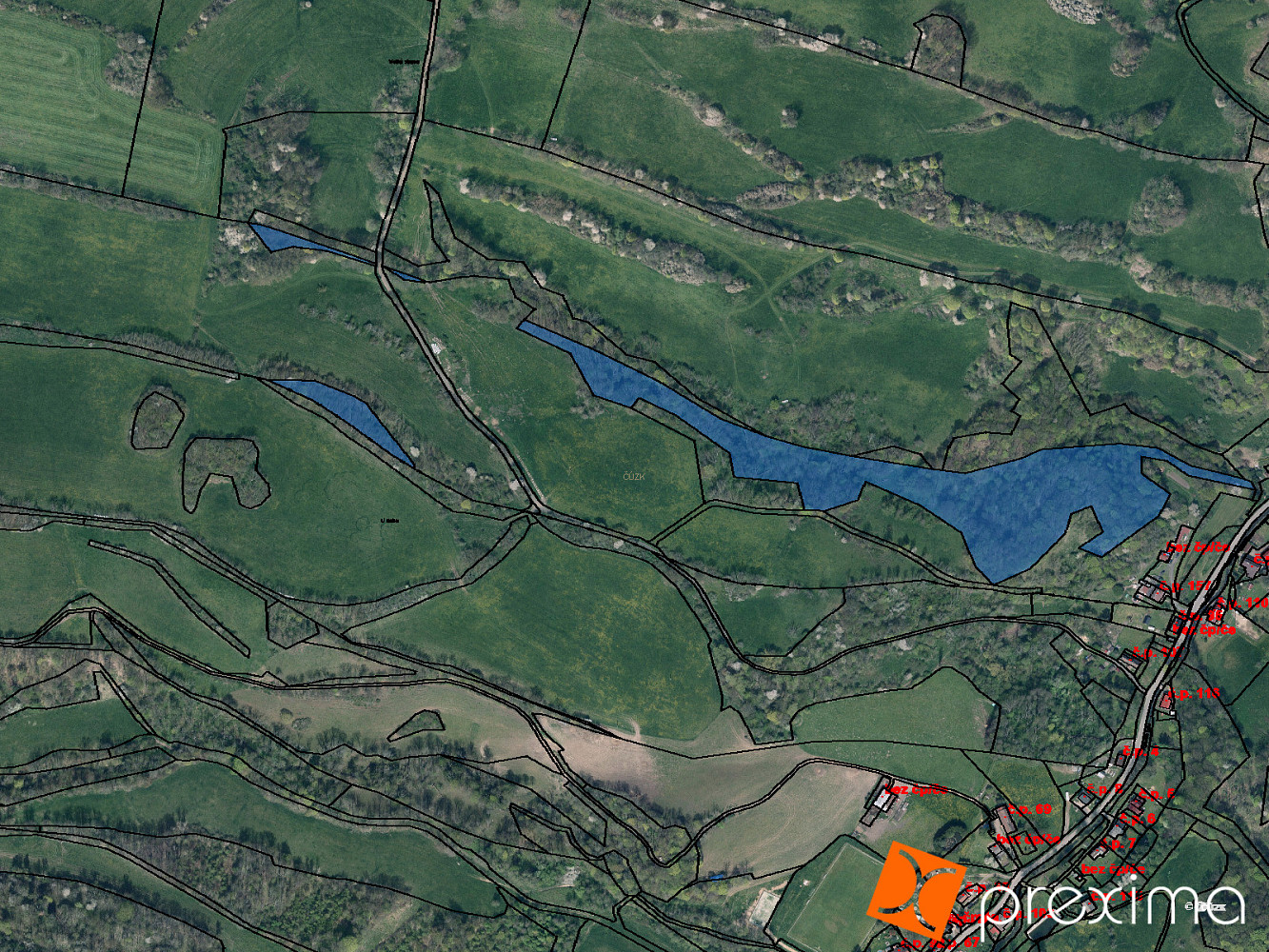 Prodej lesa 9 041 m²