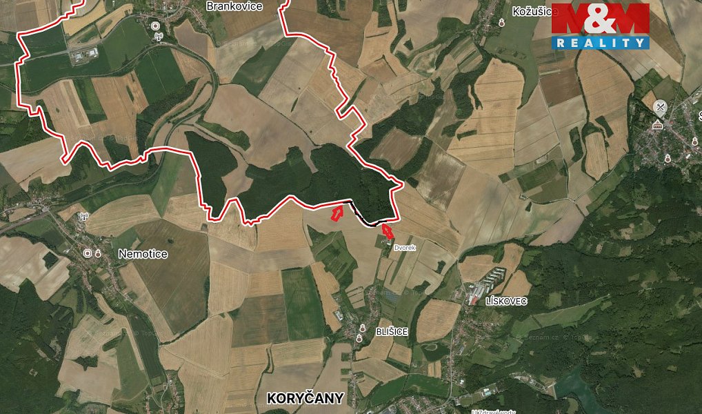 Prodej pole 2 004 m², Brankovice – náhled fotky 2