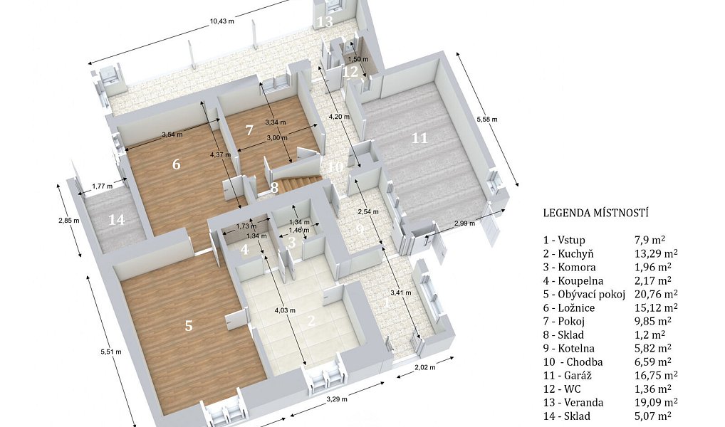 Prodej domu 138 m² s pozemkem 2 876 m², Vísky – náhled fotky 35