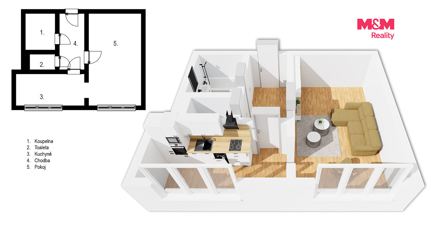 Prodej bytu 1+1 35 m² — photo 4