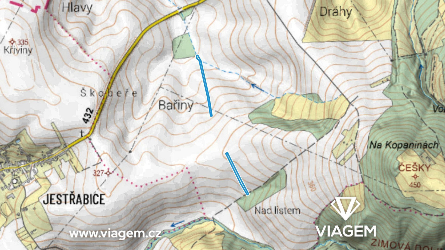 Prodej pole 1 216 m²