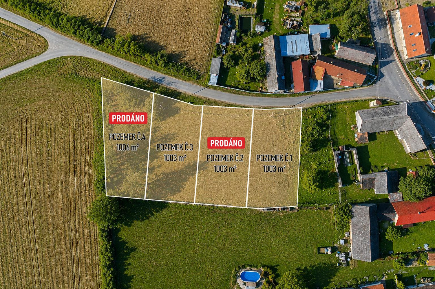 Prodej stavebního pozemku 1 003 m² – fotografie 3