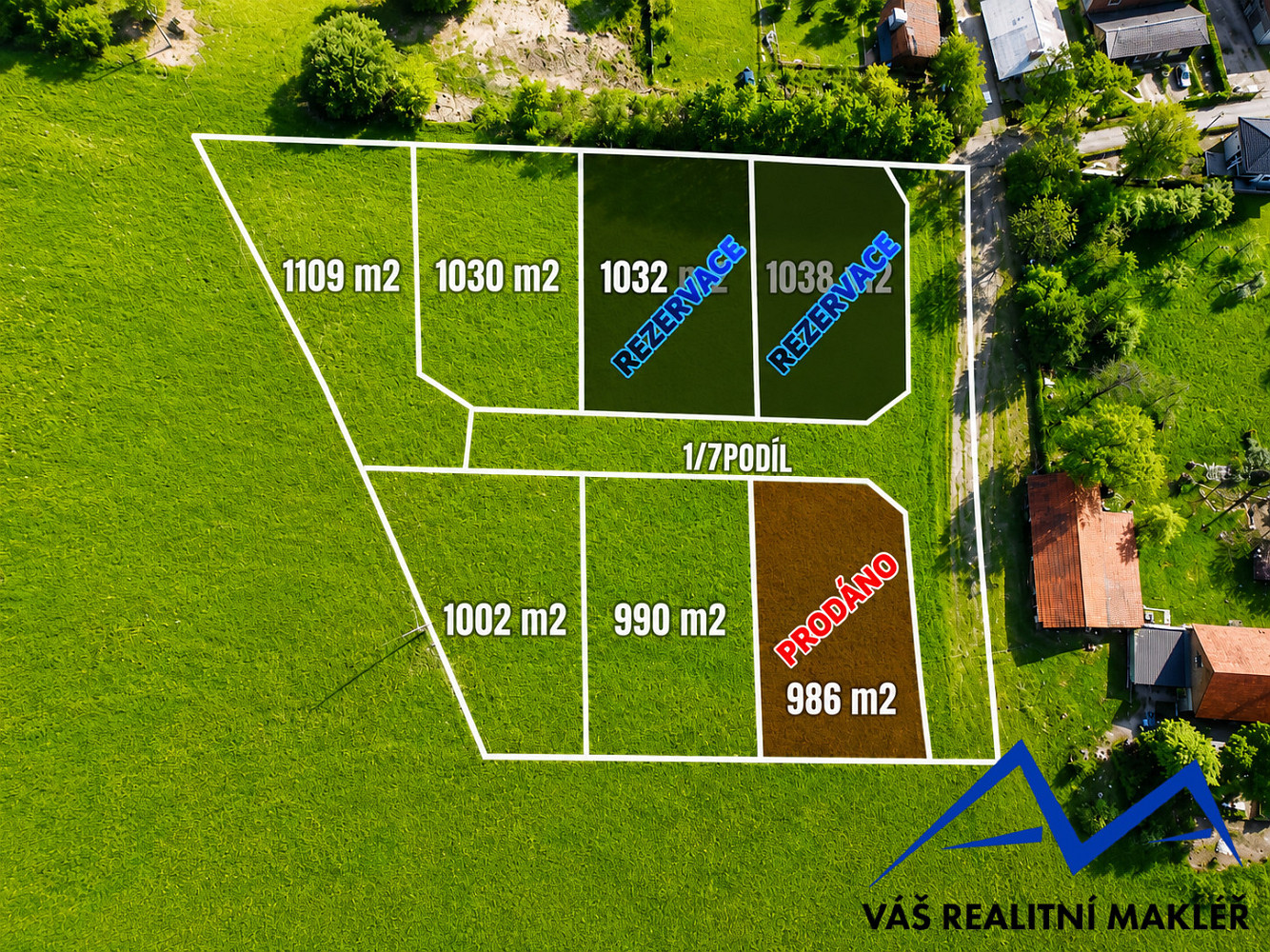 Prodej stavebního pozemku 1 030 m²